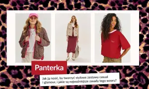 Trzy kobiety prezentują stylizacje z panterką. Odpowiedź na pytanie, komu pasuje panterka i jak ją nosić.