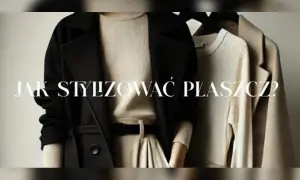 Elegancki rino&pelle płaszcz w stylizacji z beżowym swetrem i spodniami. Jak stylizować płaszcz?